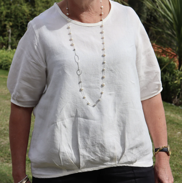 Carter Linen Top - Ivory