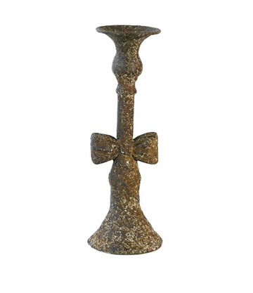 Antique Metal Candle Holder - Large