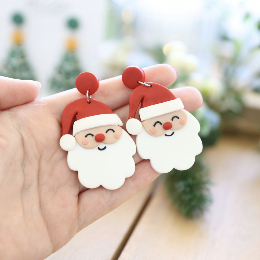 Santa Earrings - Large
