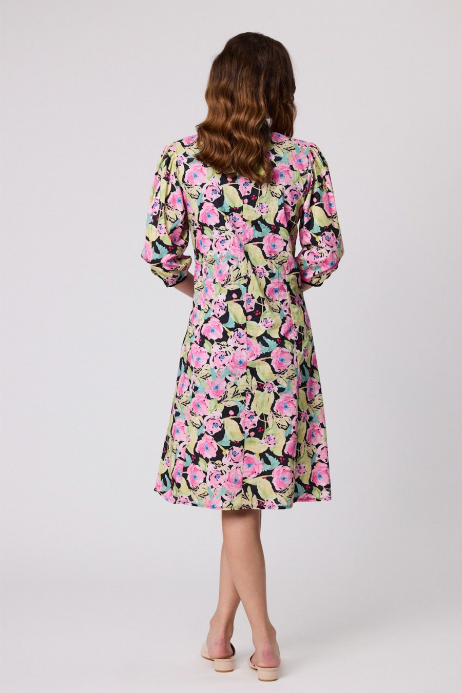 Verona Dress - Black Floral