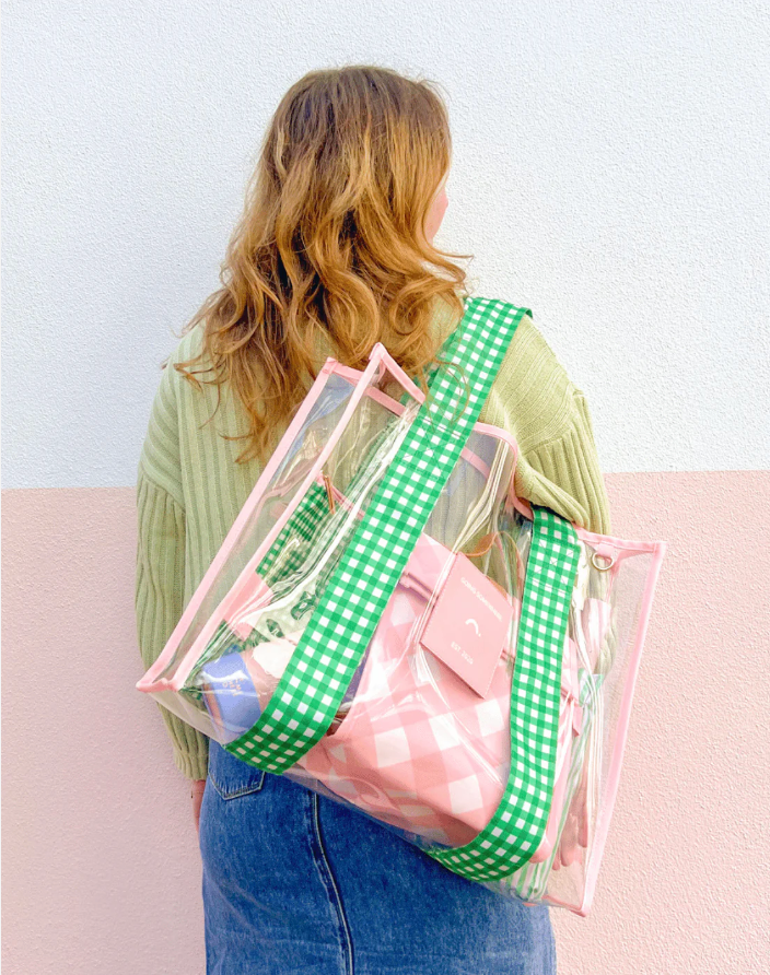 Cheeky Tote Bag - Pink & Green