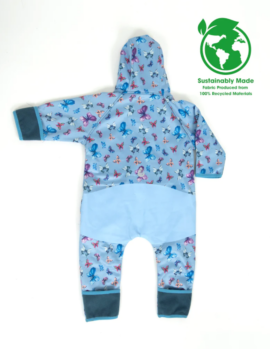 All-Weather Fleece Onesie - Butterfly Sky