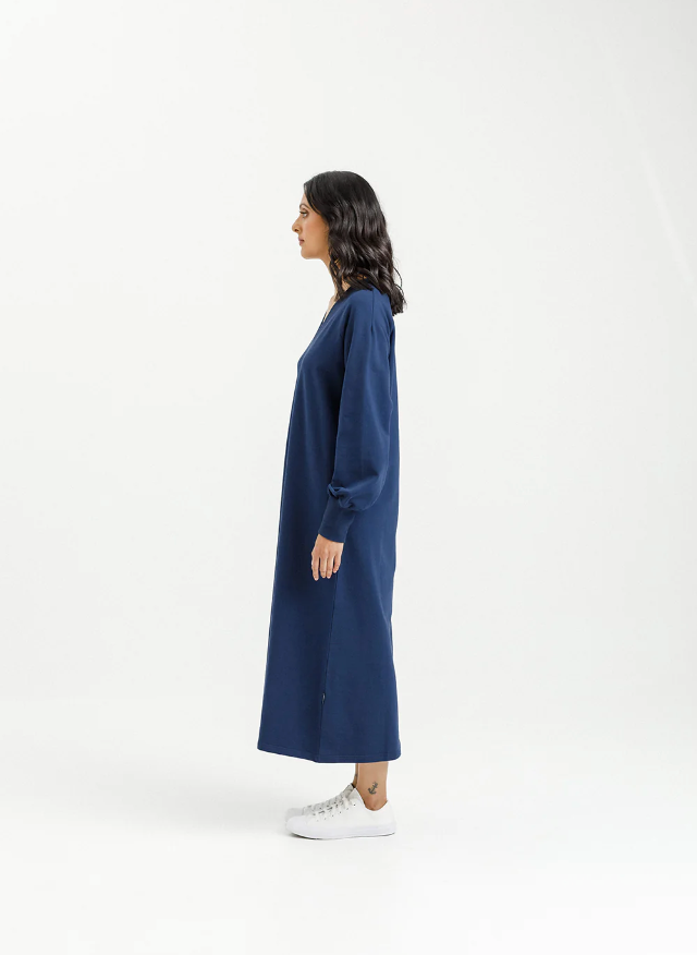 Laney Dress - Indigo Blue