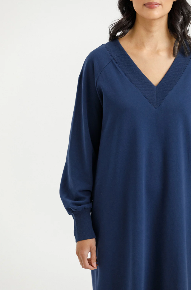 Laney Dress - Indigo Blue