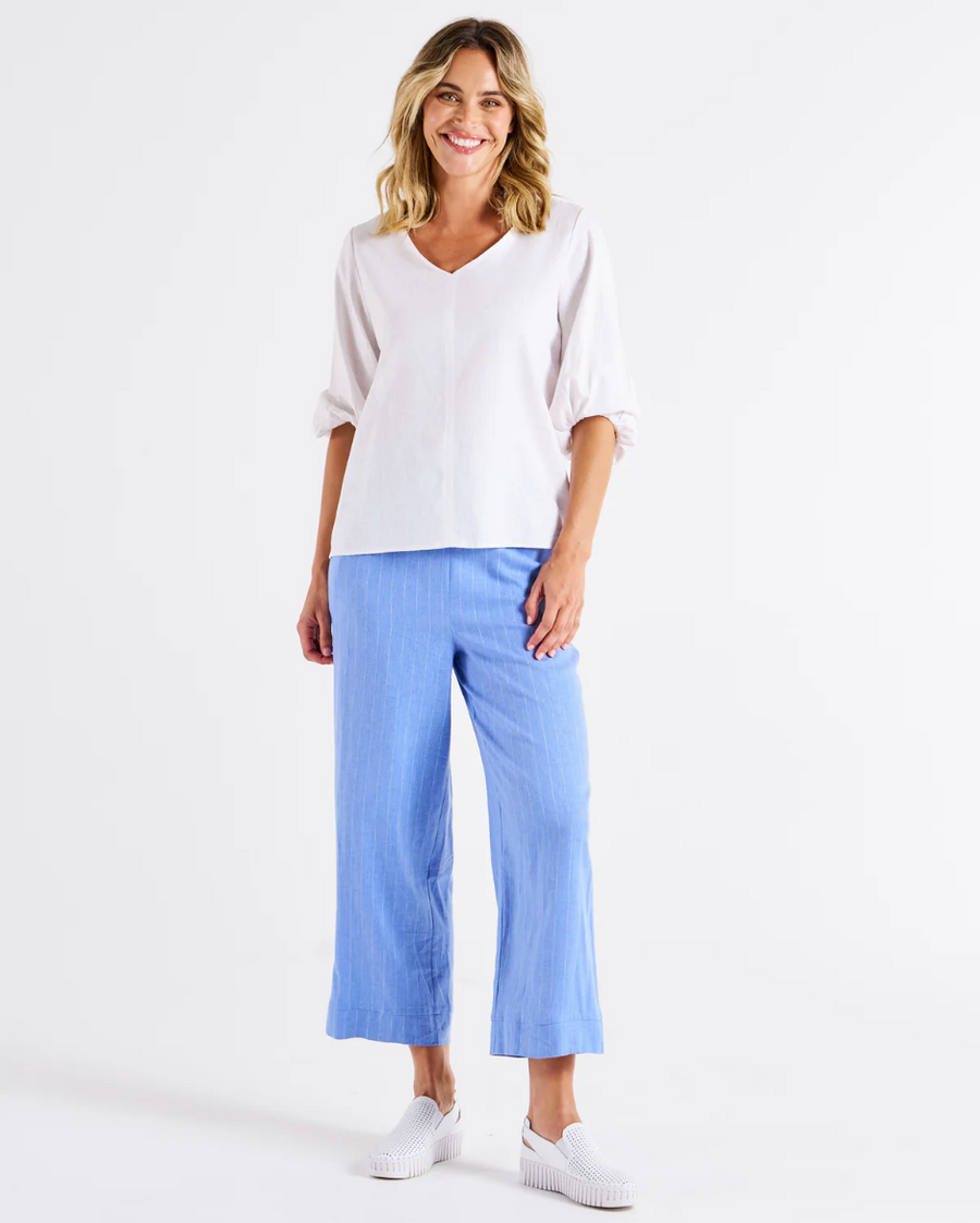 Elanora Linen Blouse - White