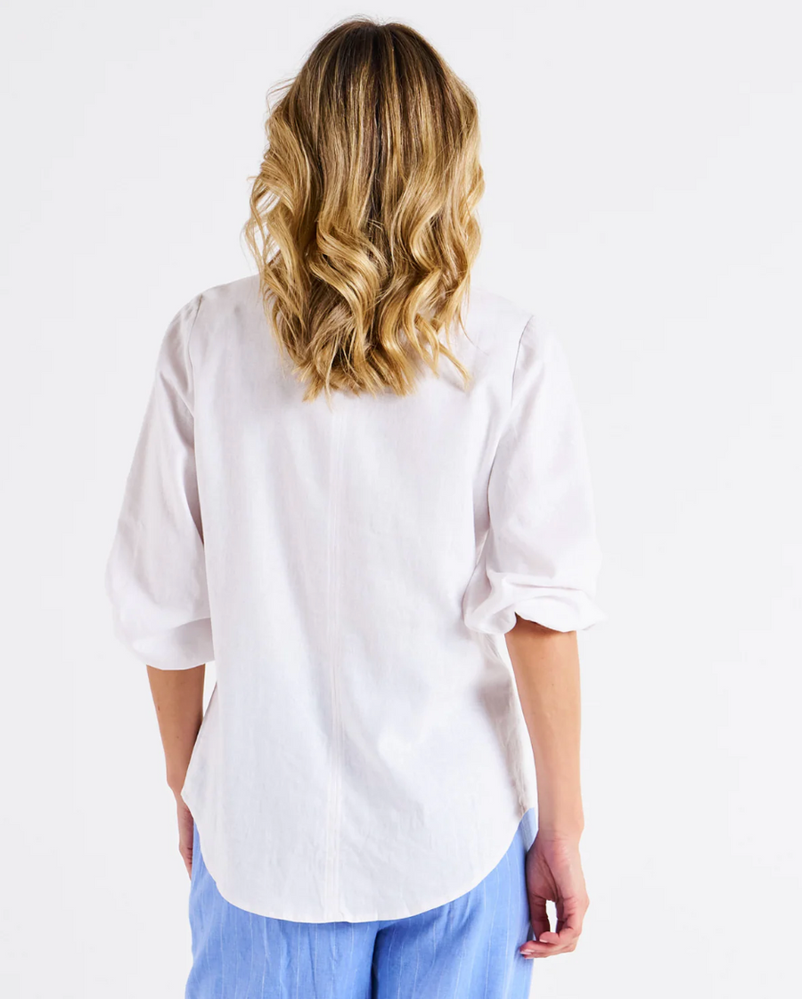 Elanora Linen Blouse - White