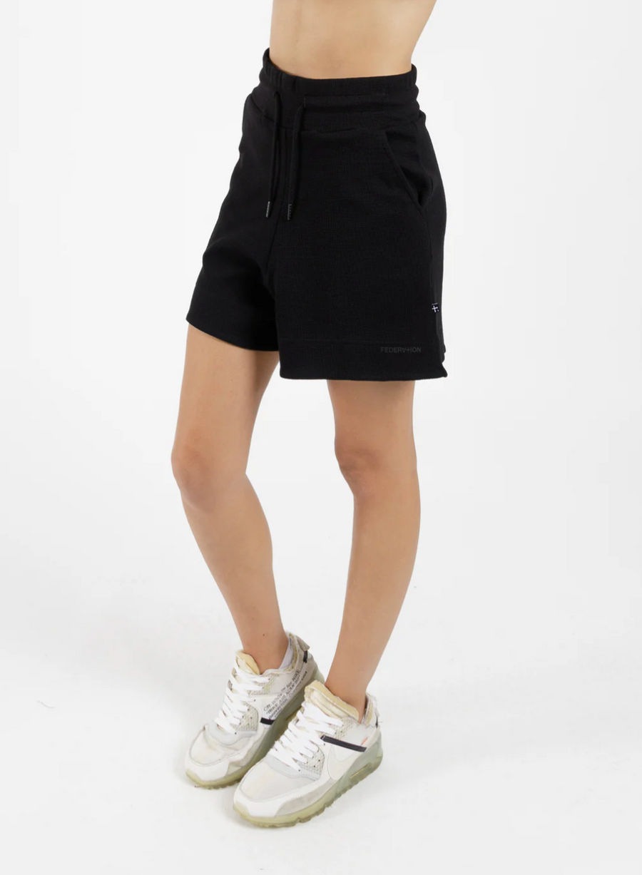 Waffle Through Short - Black