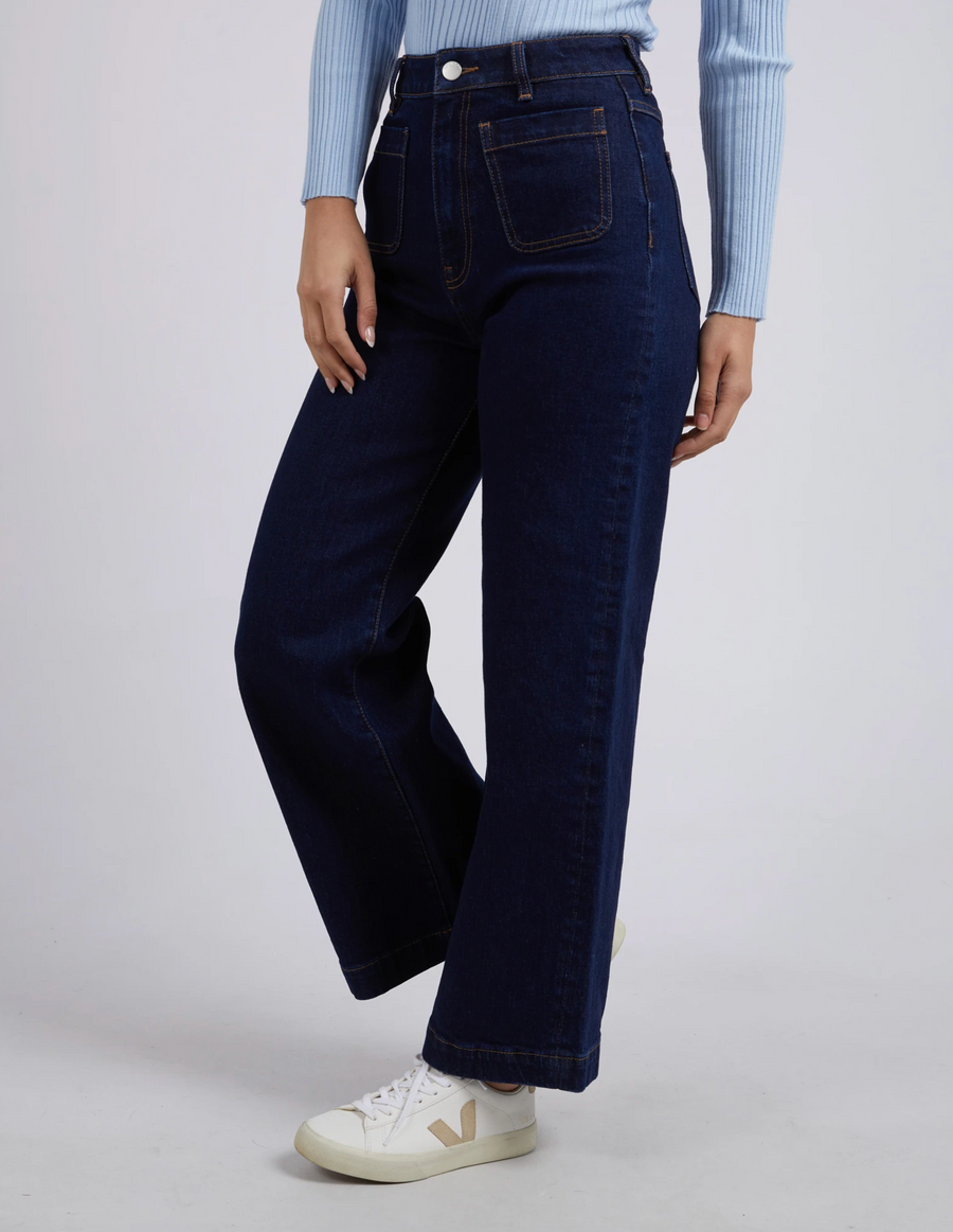 Sarah Wide Leg Jean - Dark Blue