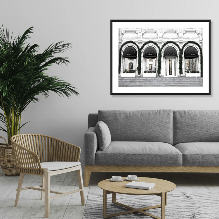 Luxe Glass Framed Print - Black Frame
