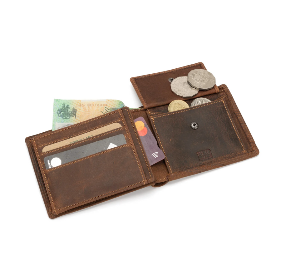 Leather Mans Wallet - Sandal