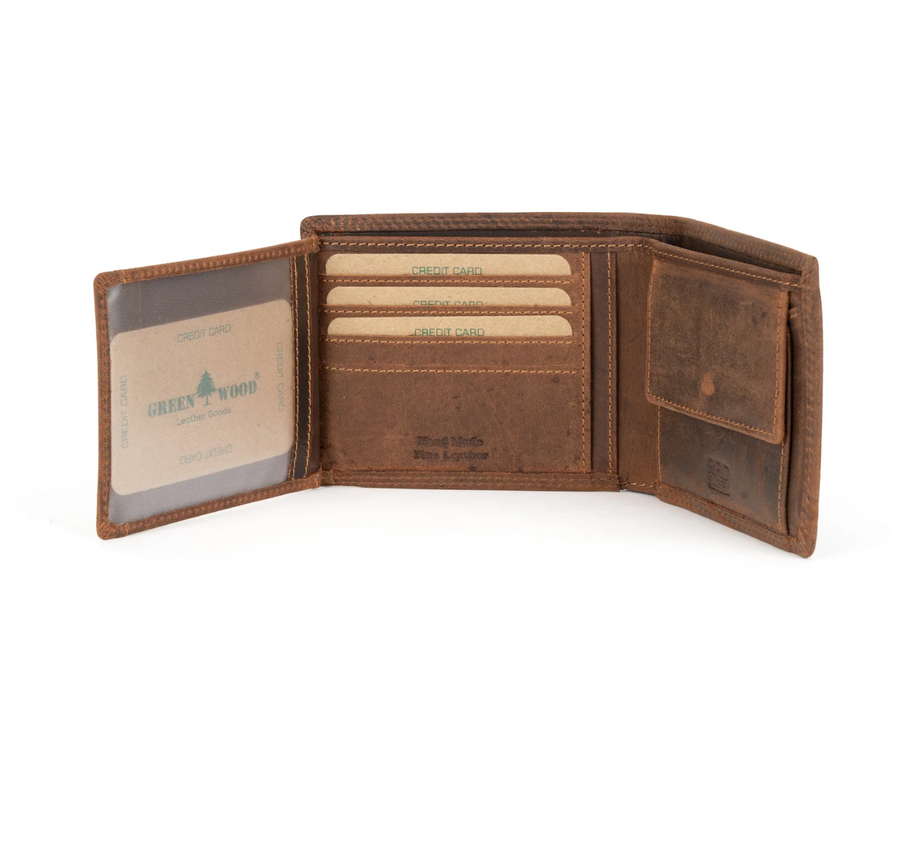 Leather Mans Wallet - Sandal