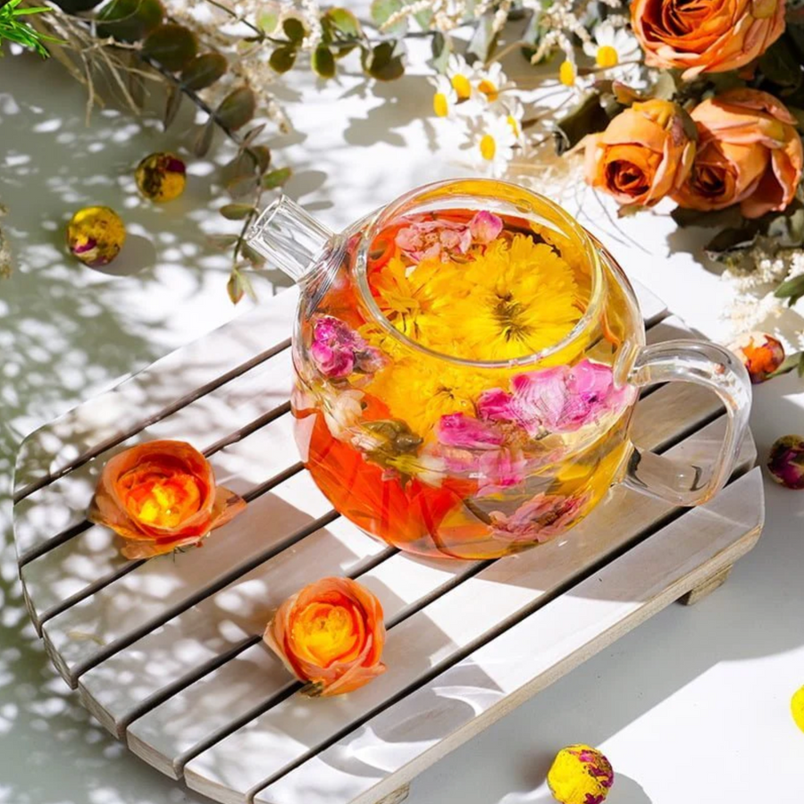 Blooming Tea Affirmation Greeting Card - Hibiscus