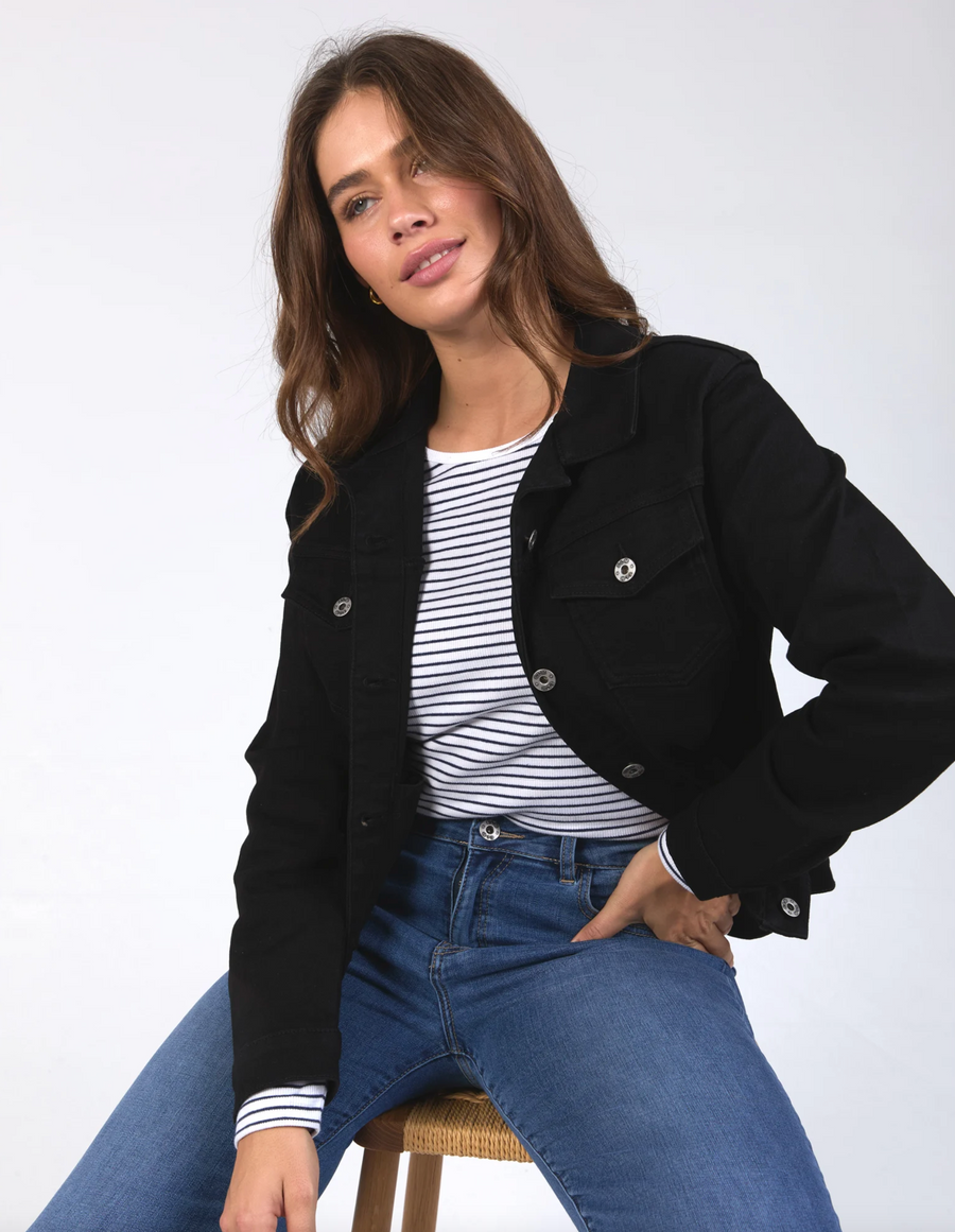 Angie Denim Jacket - Black
