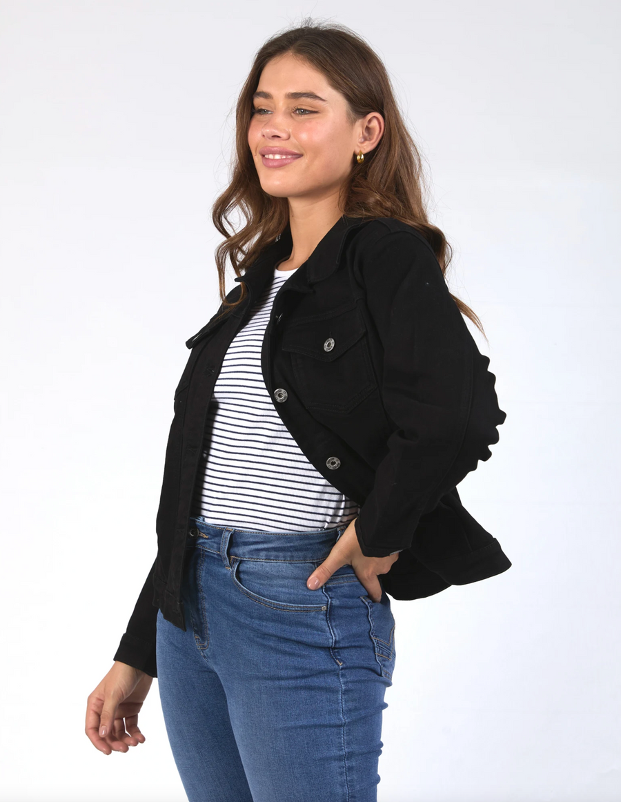 Angie Denim Jacket - Black