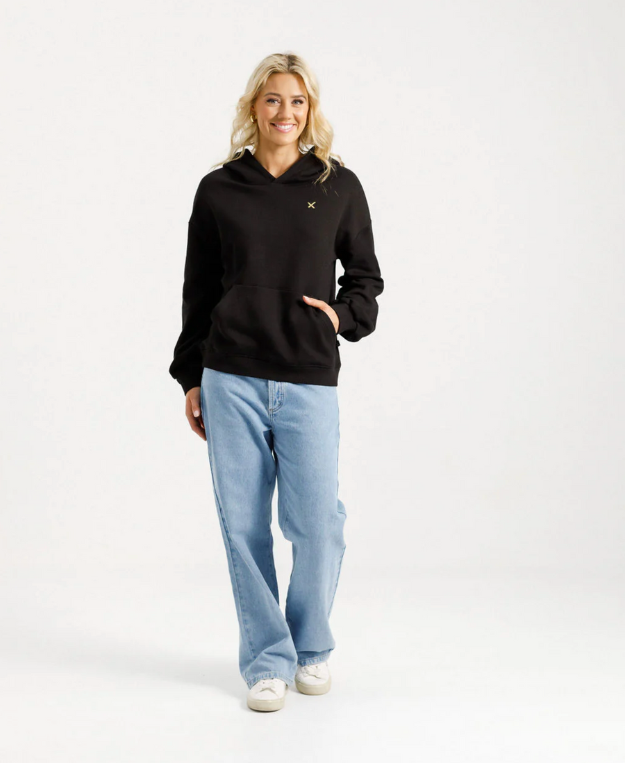 Alpine Elliot Hoodie - Black with Gold X