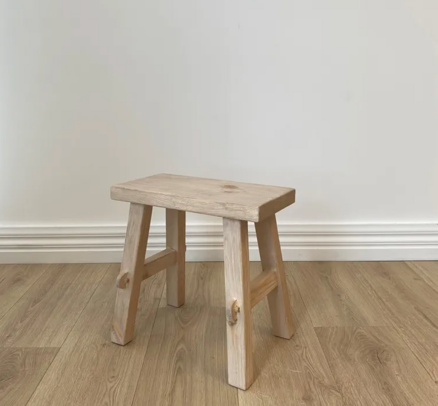 Reclaimed Wood Small Bench - Natural