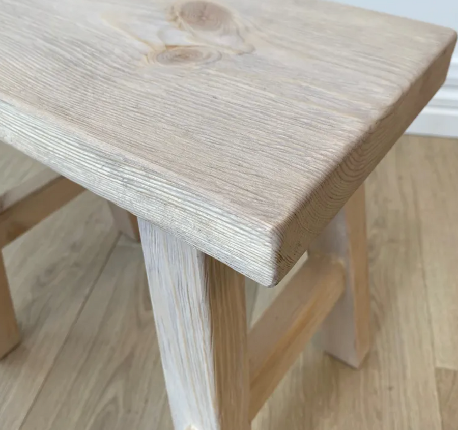 Reclaimed Wood Small Bench - Natural