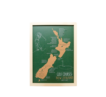 A3 Pin Cork Map - Golf Courses