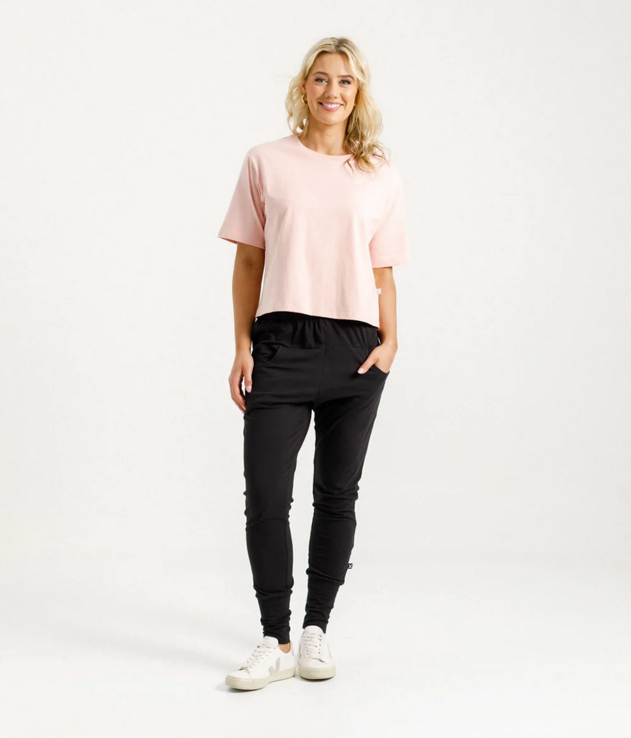 Apartment Pants - Black with Blossom Berry X
