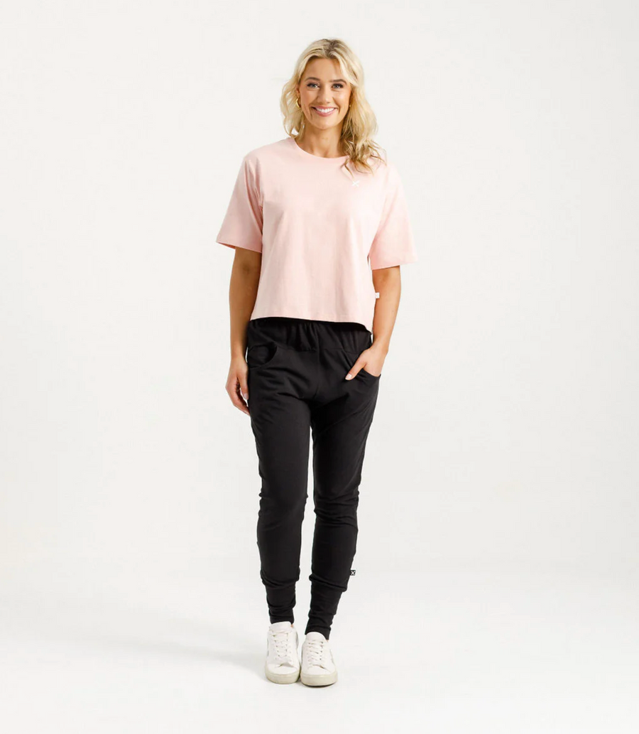 Apartment Pants - Black with Blossom Berry Bow