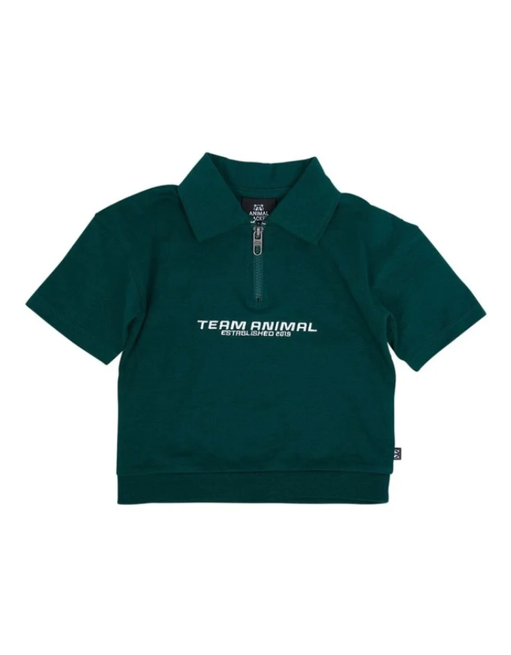 Squad Short Sleeve 1/2 Zip T-shirt - Green