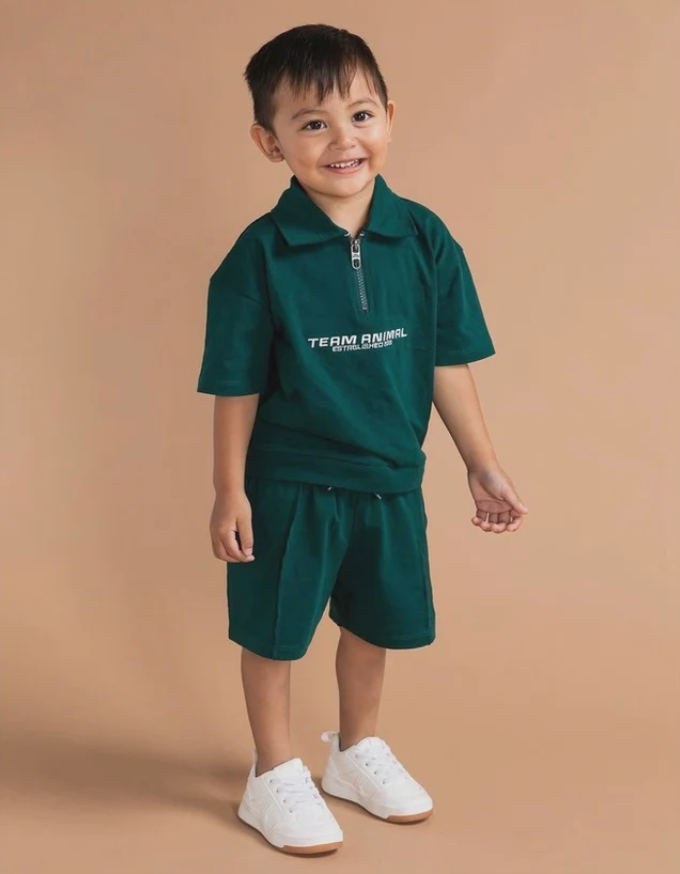 Squad Short Sleeve 1/2 Zip T-shirt - Green