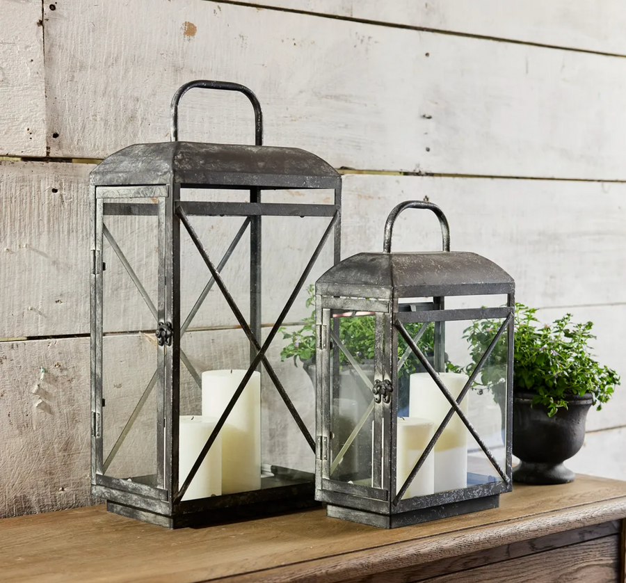 Jardin Lantern Small Aged Grey