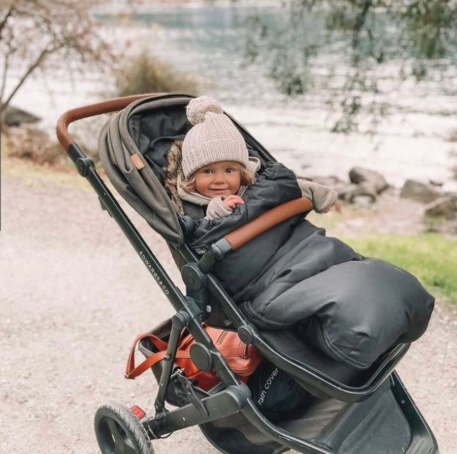 Nordic Footmuff Pram Liner - Classic Black