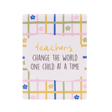 Teacher Change the World Ceramic Magnet