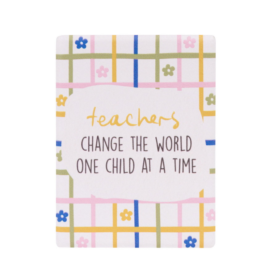 Teacher Change the World Ceramic Magnet