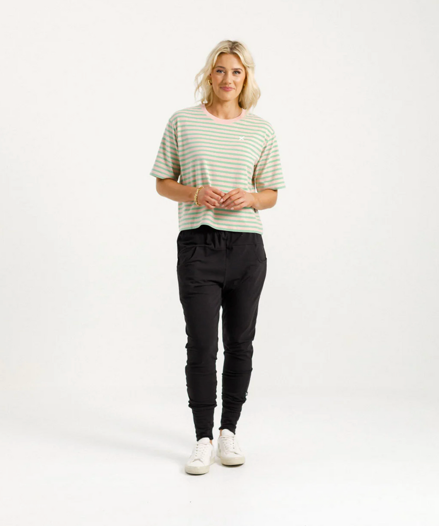 Apartment Pants - Black with Candy Apple X