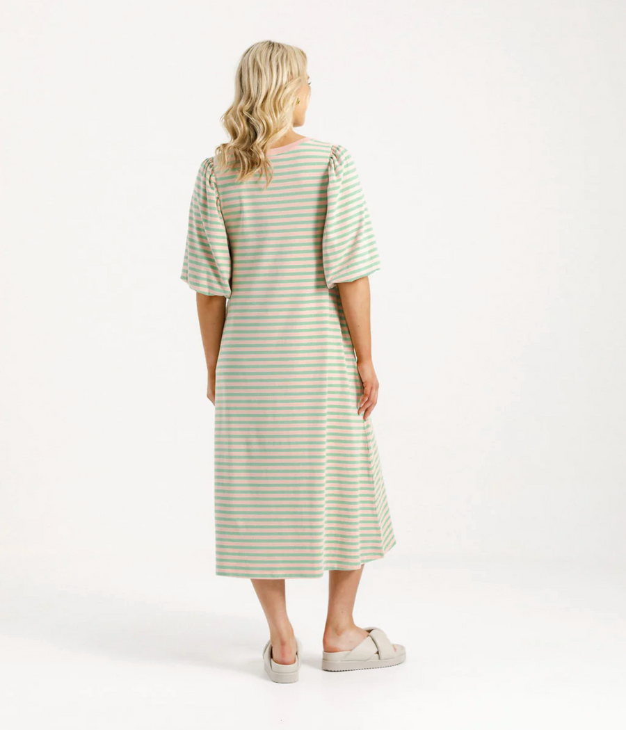 Ivy Midi Dress - Candy Apple Stripes