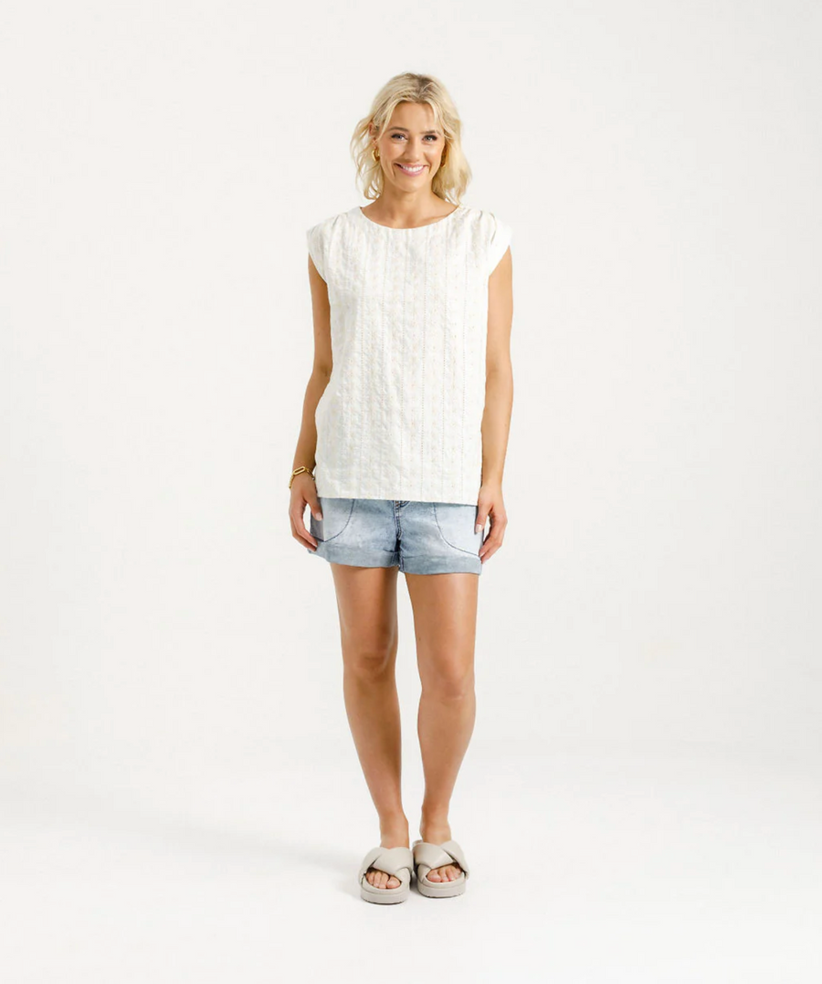 Daisy Top - Cream Daisies