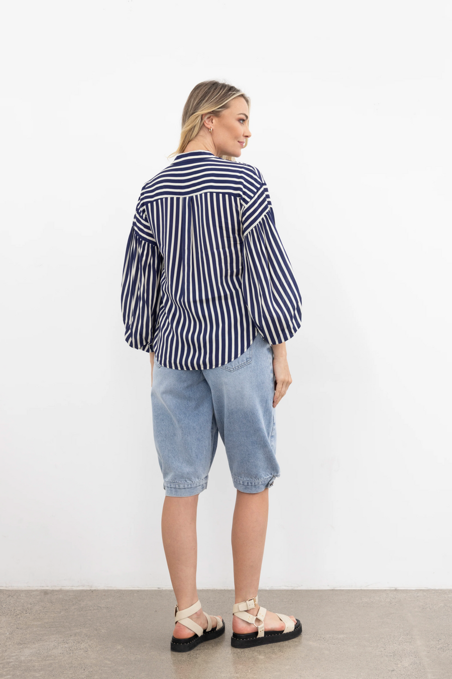 Bronte Stripe Shirt - Navy