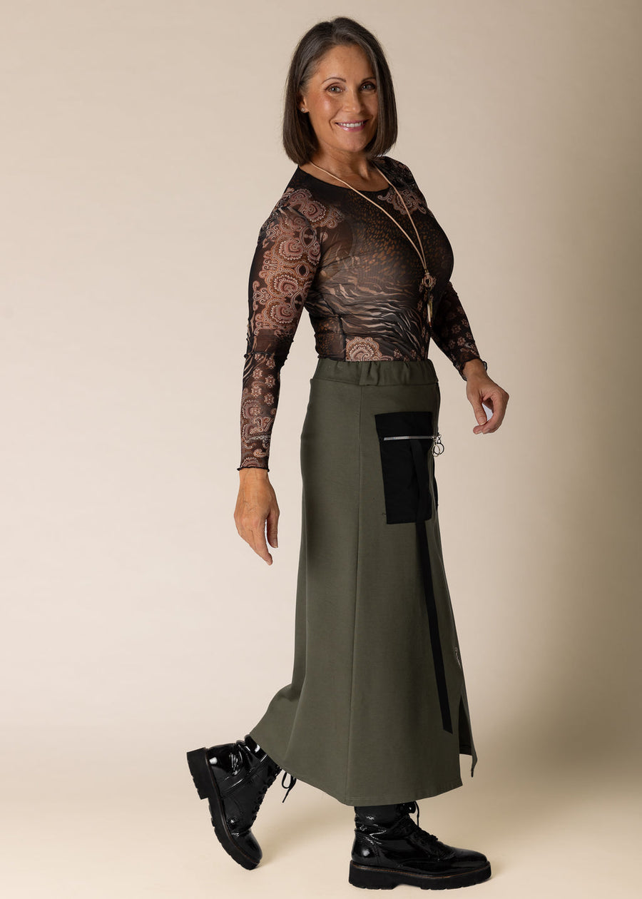 Tinae Skirt in Khaki