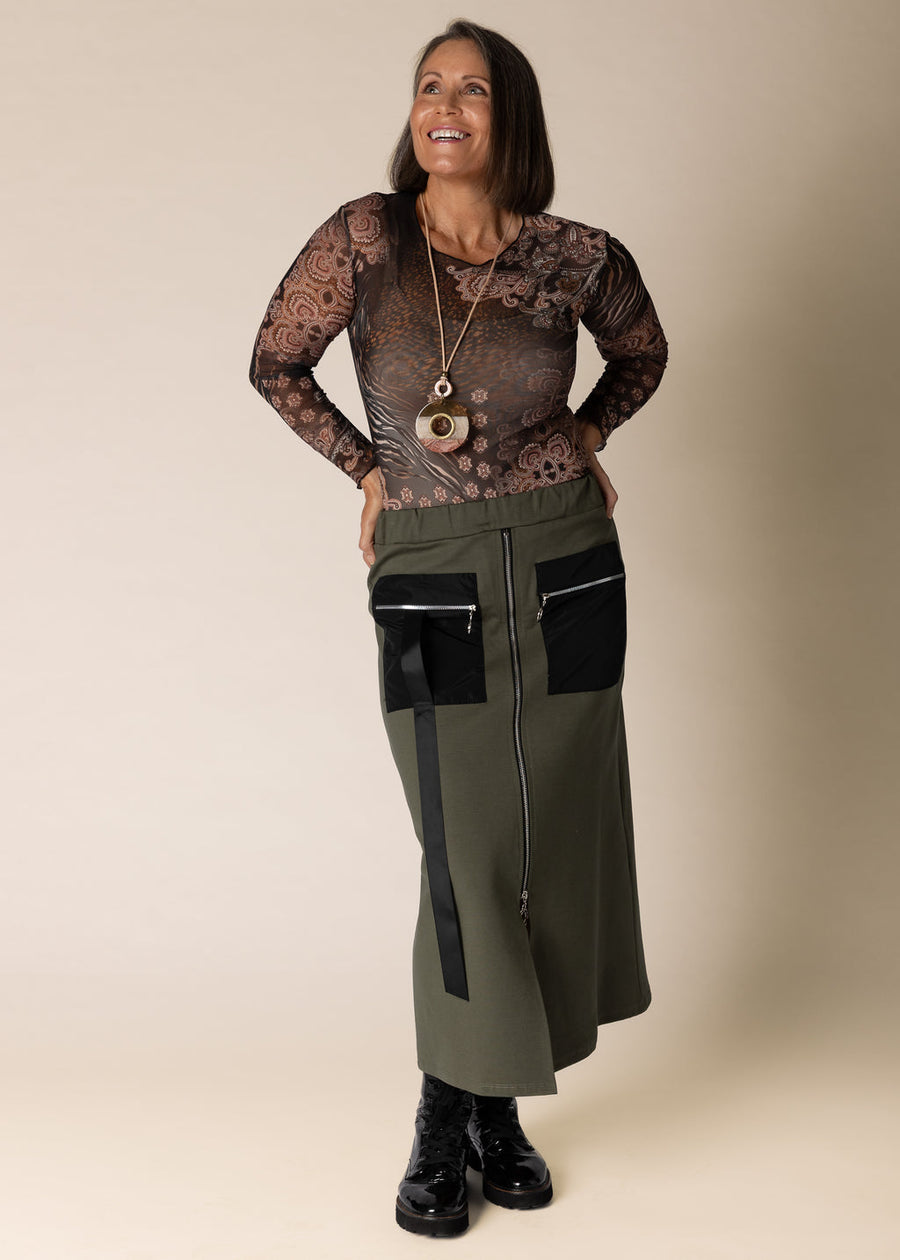 Tinae Skirt in Khaki