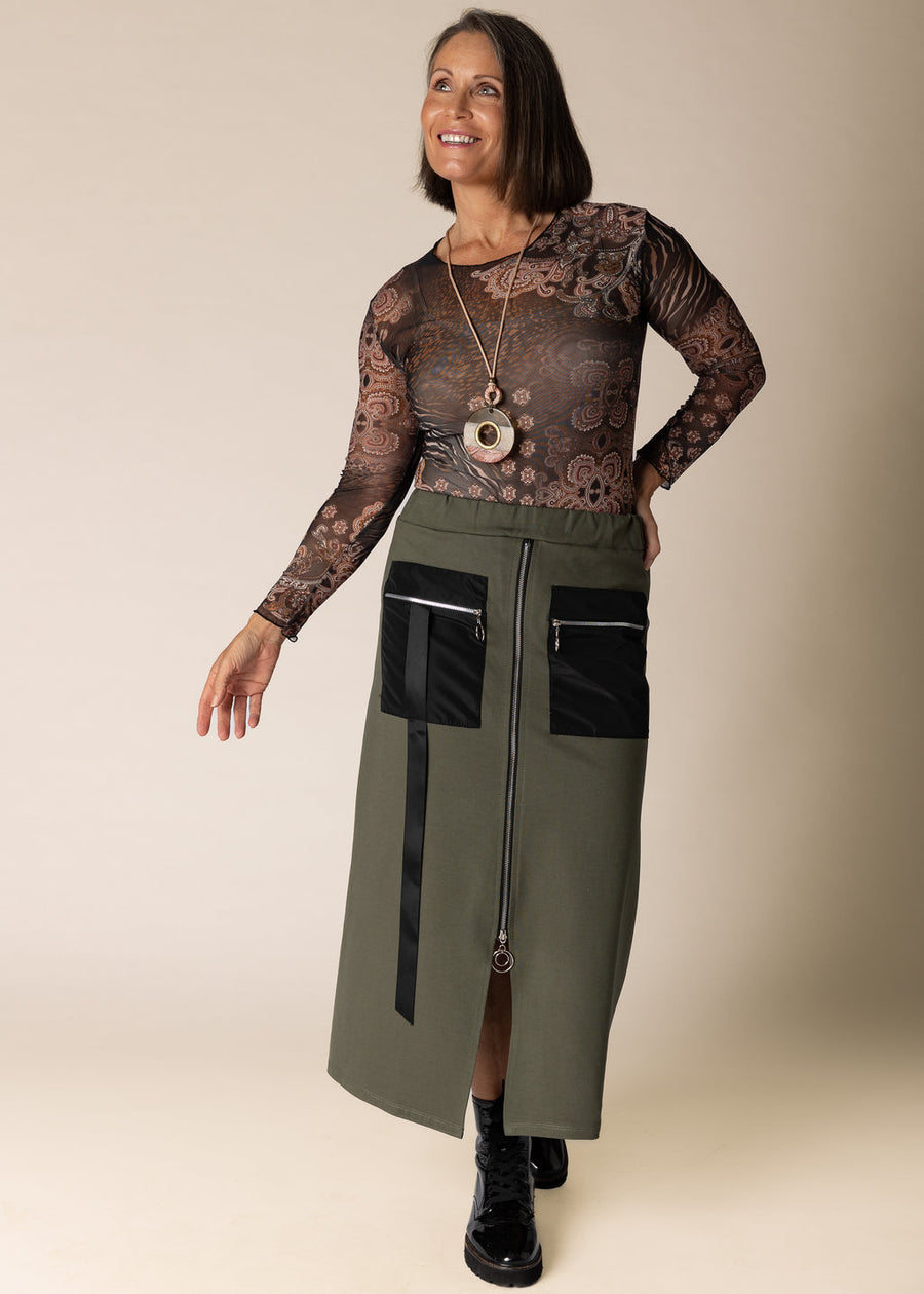 Tinae Skirt in Khaki