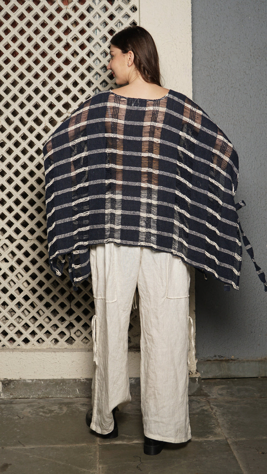 Waverly Linen Top in Navy