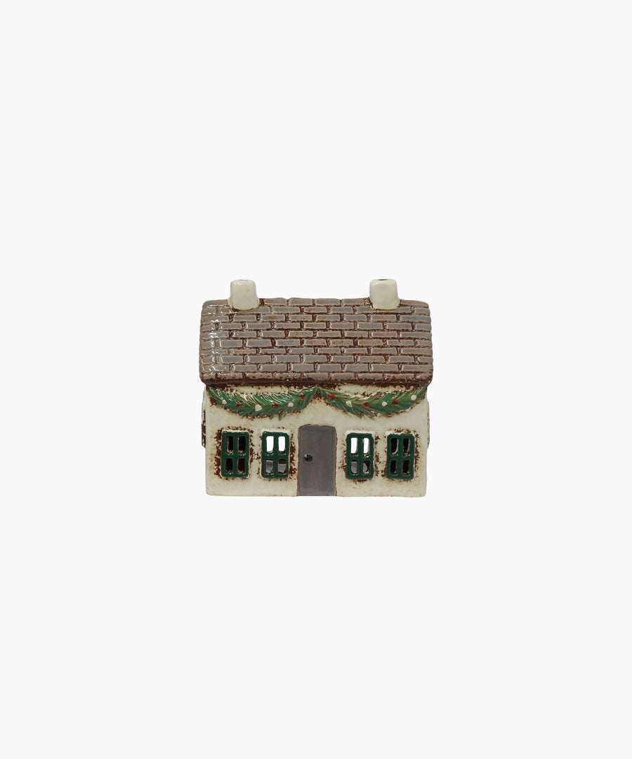 Christmas Tea Light Cottage with Swag