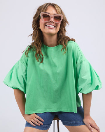 Anna Short Sleeve Tee - Spring Green