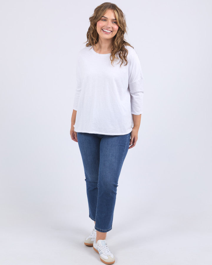 Anya Long Sleeve Tee - White