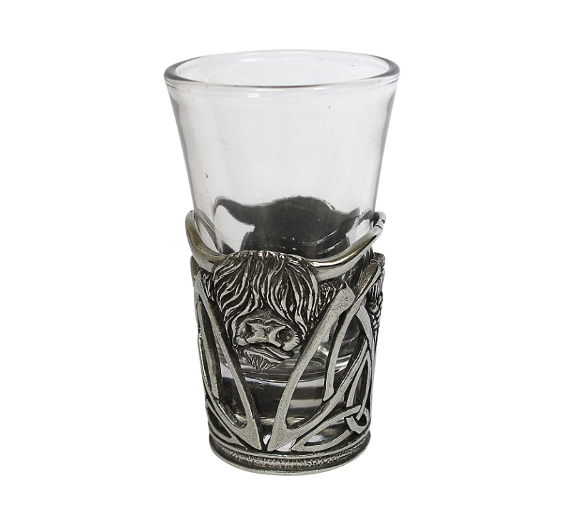 Pewter Highland Cow Shot Glass