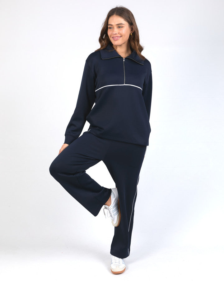 Bonnie Wide Leg Pant - Navy
