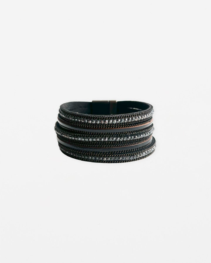 Bracelet - Crystals Matt Black