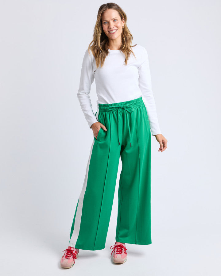 Carmen Wide Leg Pant - Pine Green