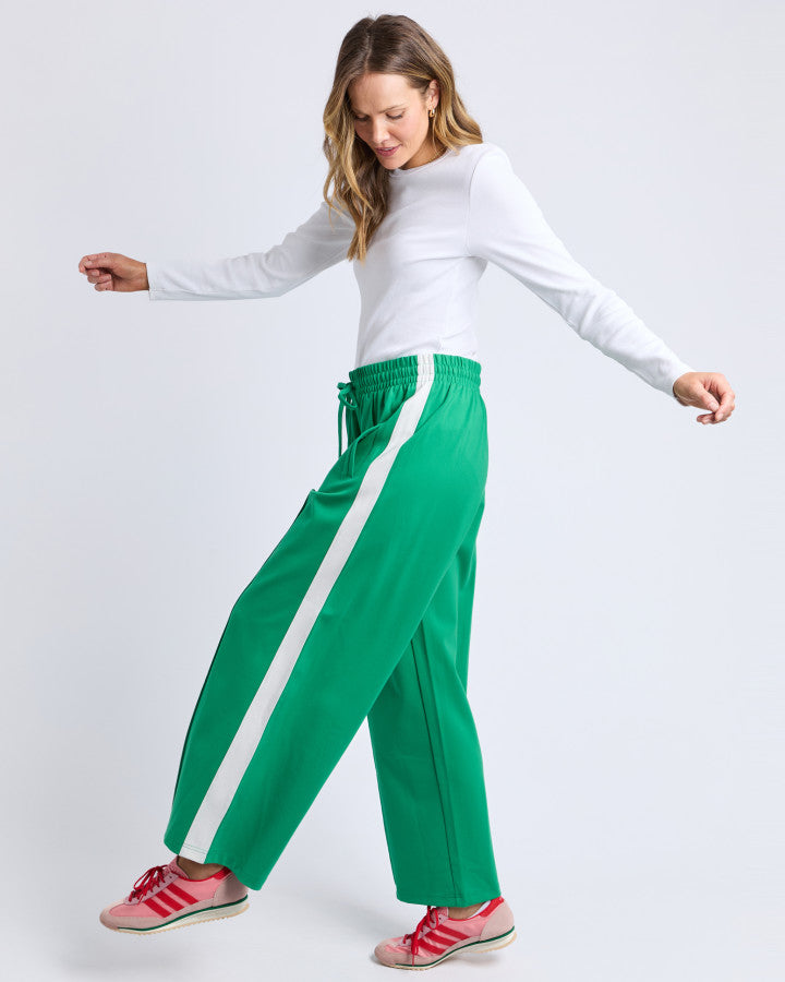 Carmen Wide Leg Pant - Pine Green