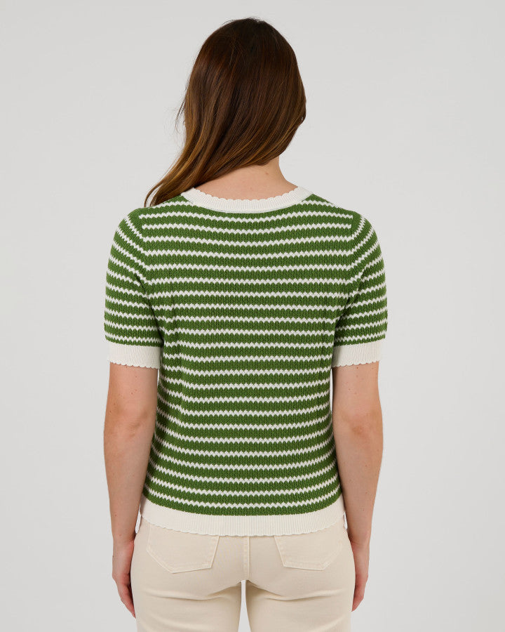 Charly Top - Emerald Stripe