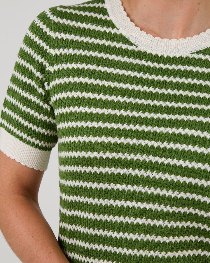 Charly Top - Emerald Stripe