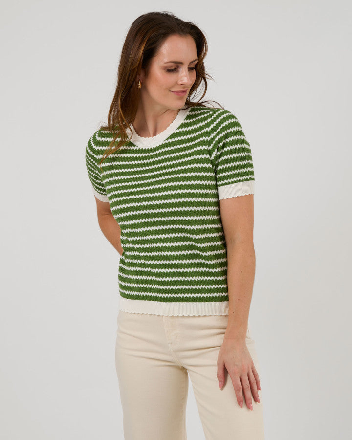 Charly Top - Emerald Stripe