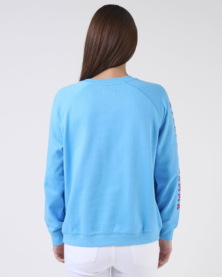 Classic Sweater Sky Blue Ombre Varsity